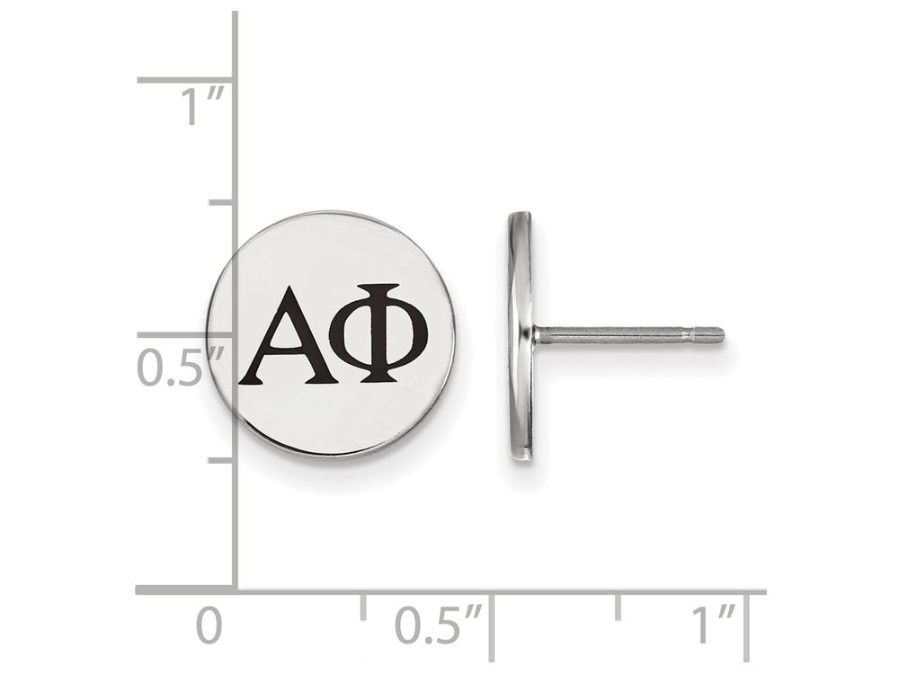 Sterling Silver Official Licensed Greek Sororities Alpha Phi (??) Enameled Post Earrings