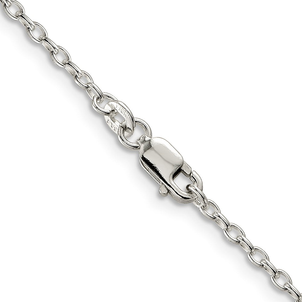 Sterling Silver 1.6mm Oval Fancy Rolo Chain 26 Inches
