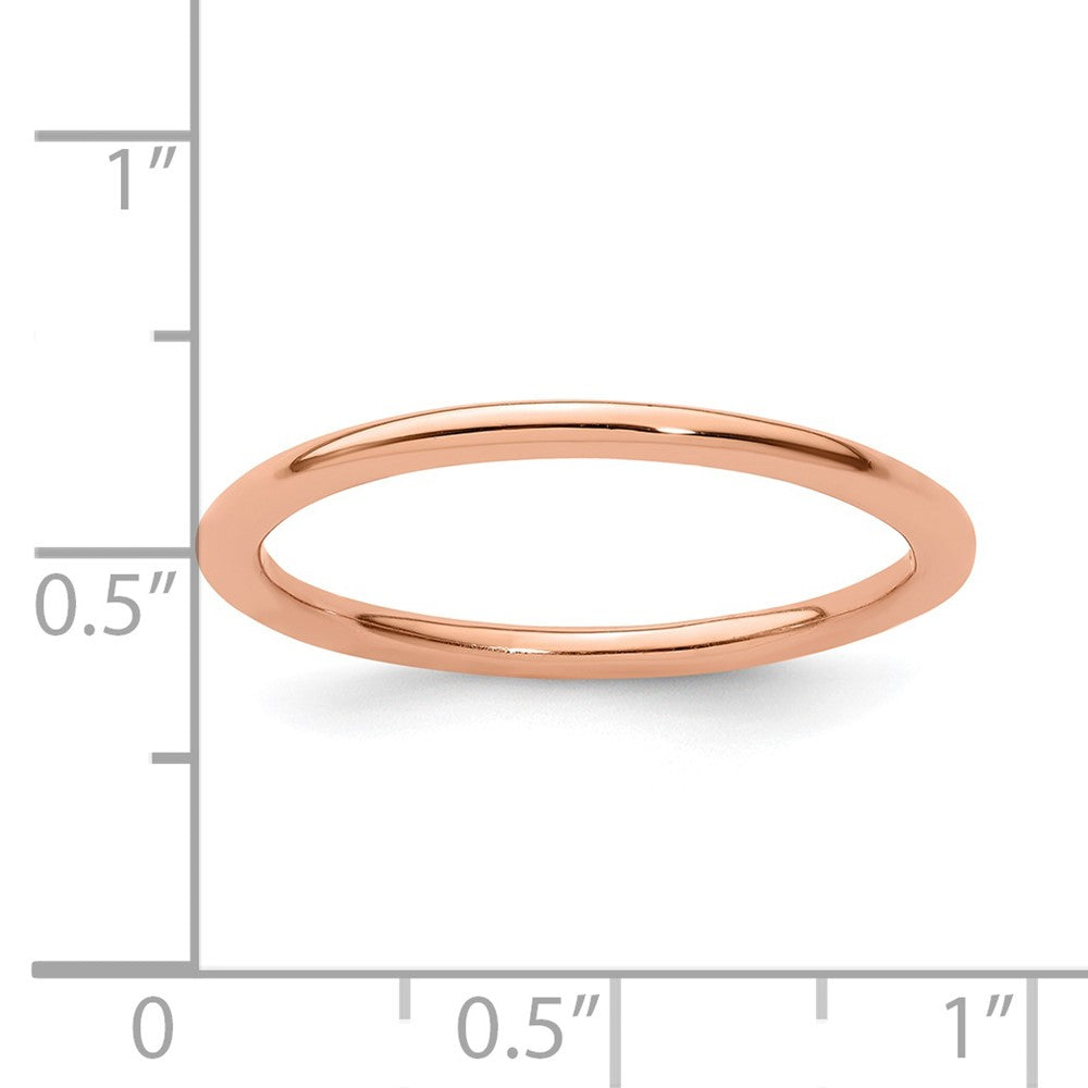 Sterling Silver Stackable Expressions Pink-plated Polished Ring Size -7