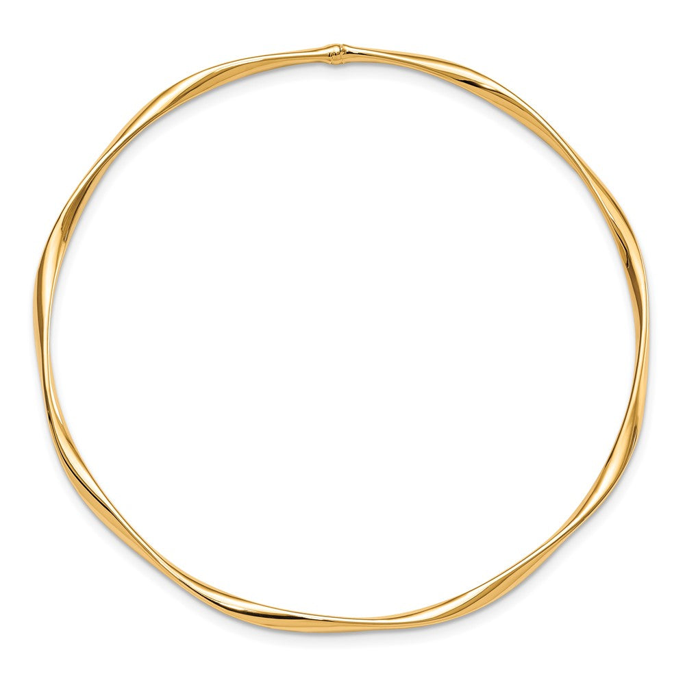 10K Yellow Gold Slip-On Bangle 7  inches