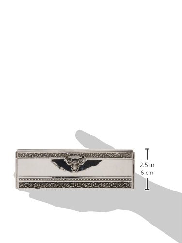 Leeber 86898 Elegance Silver Antique Silver Jewelry Box With Jeweled Lock