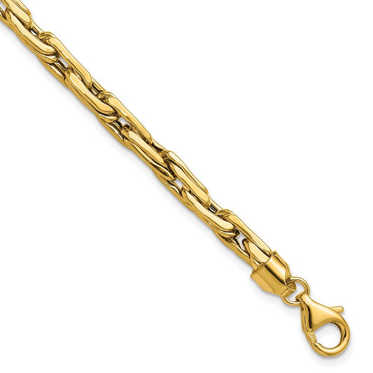 14K Polished 5.0mm Fancy Link Bracelet 7.5  inches