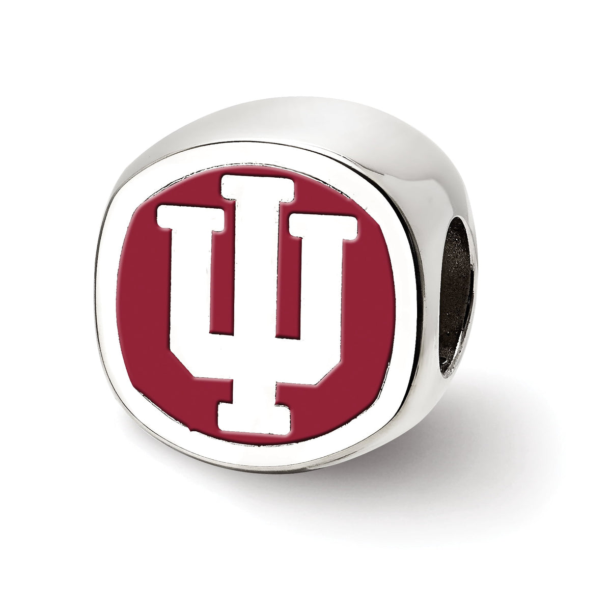 Sterling Silver Indiana University Block IU Bead Charm