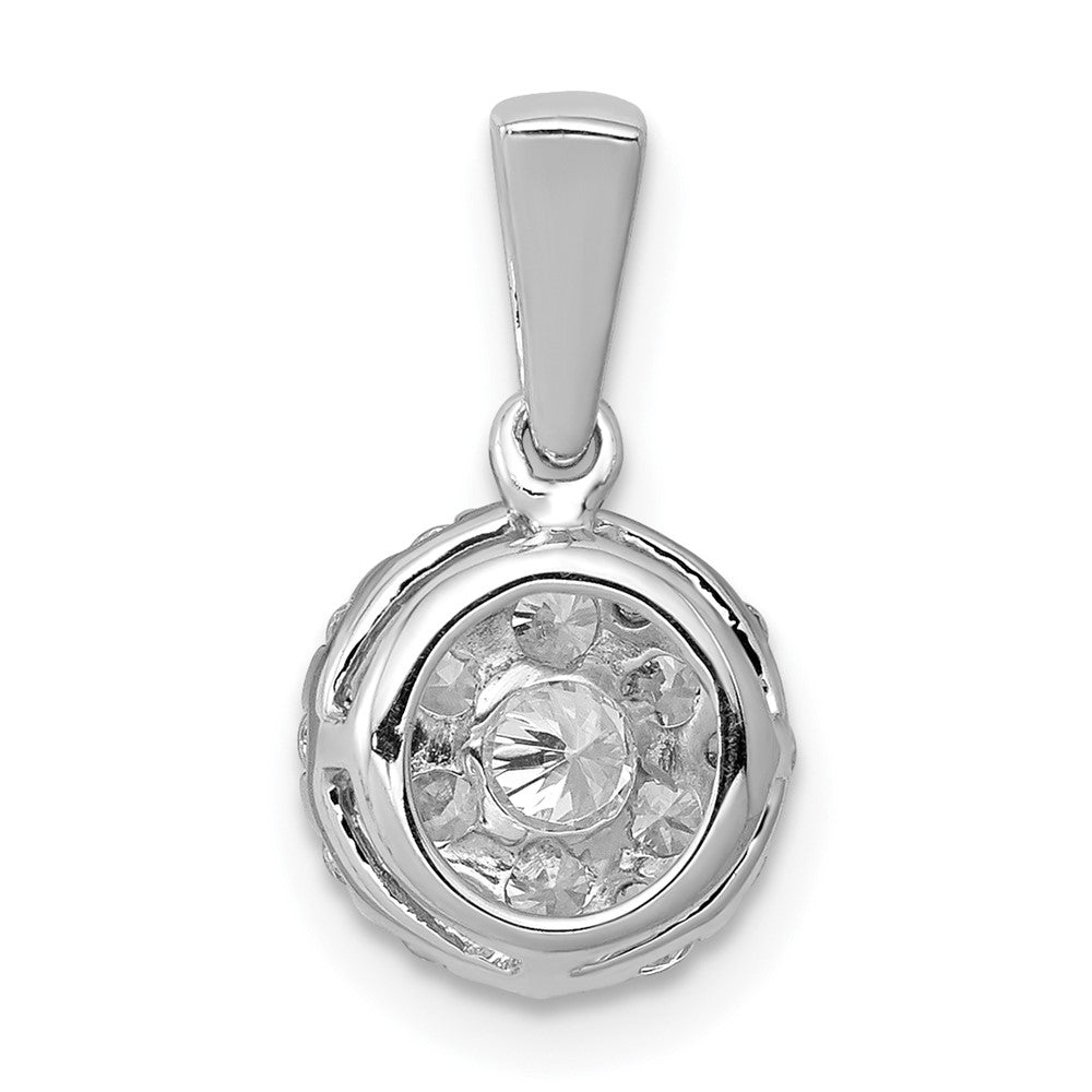 14k White Gold 1/2ct. Diamond Circle Cluster Pendant
