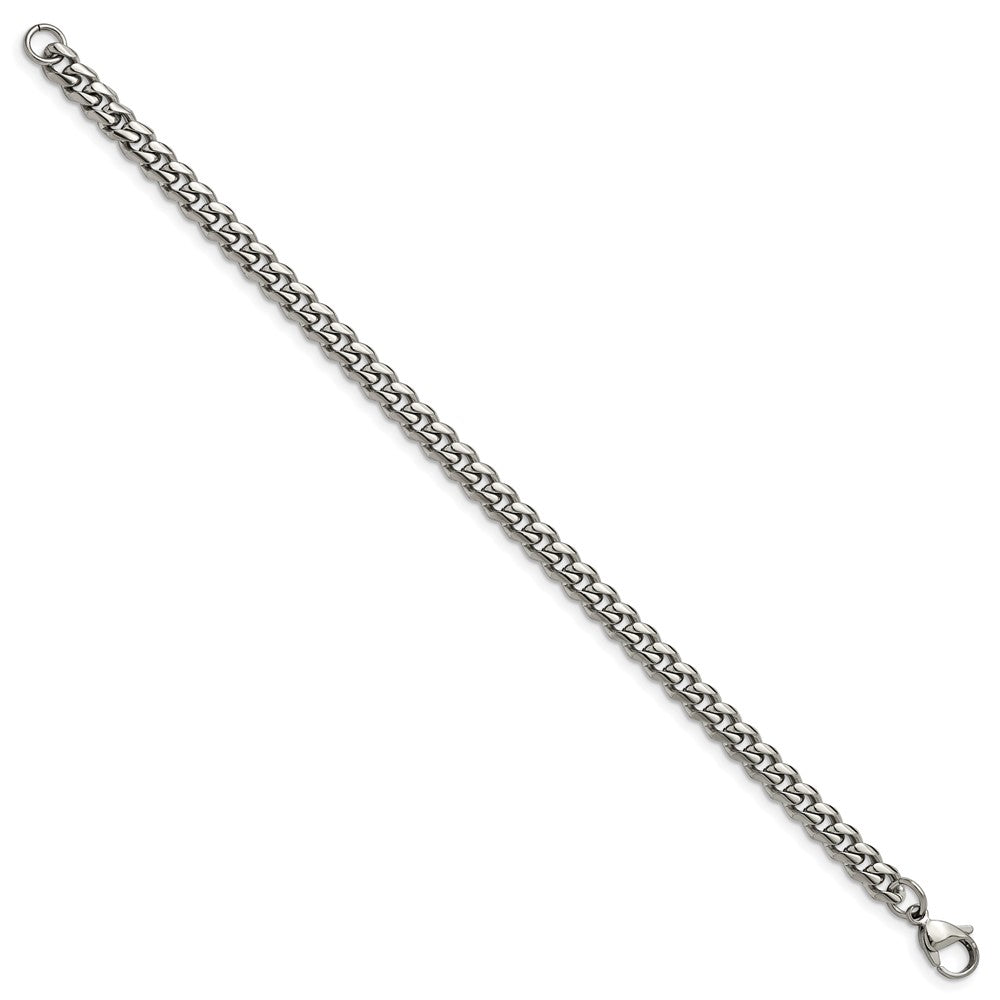 Stainless Steel Polished 6mm 8.25in Curb Bracelet 8.25 inches