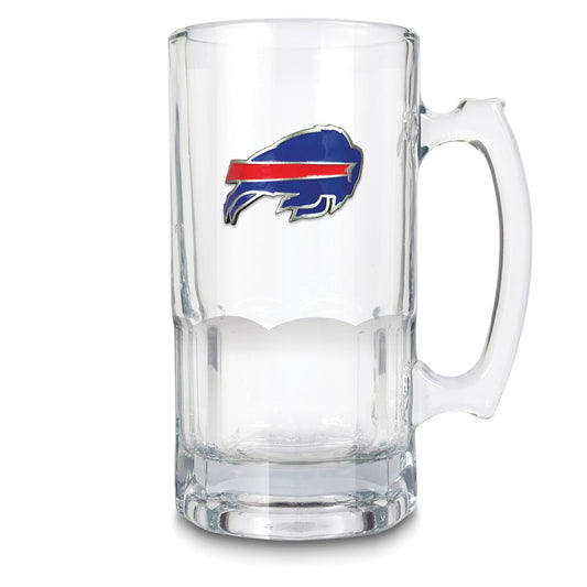 NFL Buffalo Bills Glass 32 ounce Macho Mug with Emblem