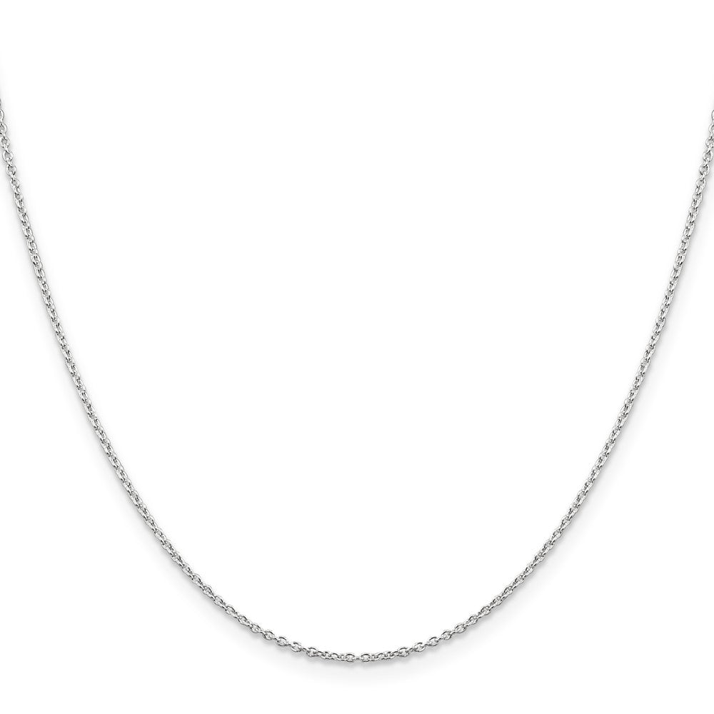 Sterling Silver Rhodium-plated 1.25mm Cable Chain 26 Inches