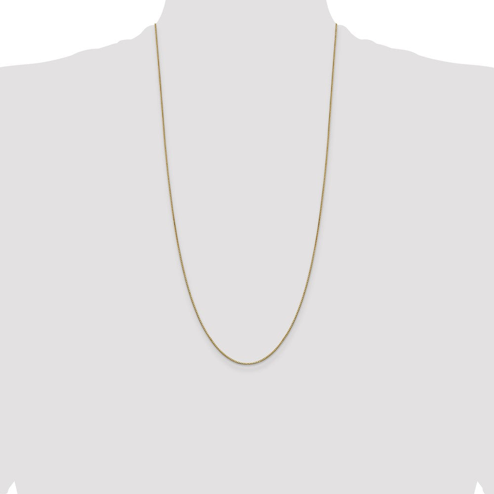 14K 28 inch .9mm Box with Lobster Clasp Chain