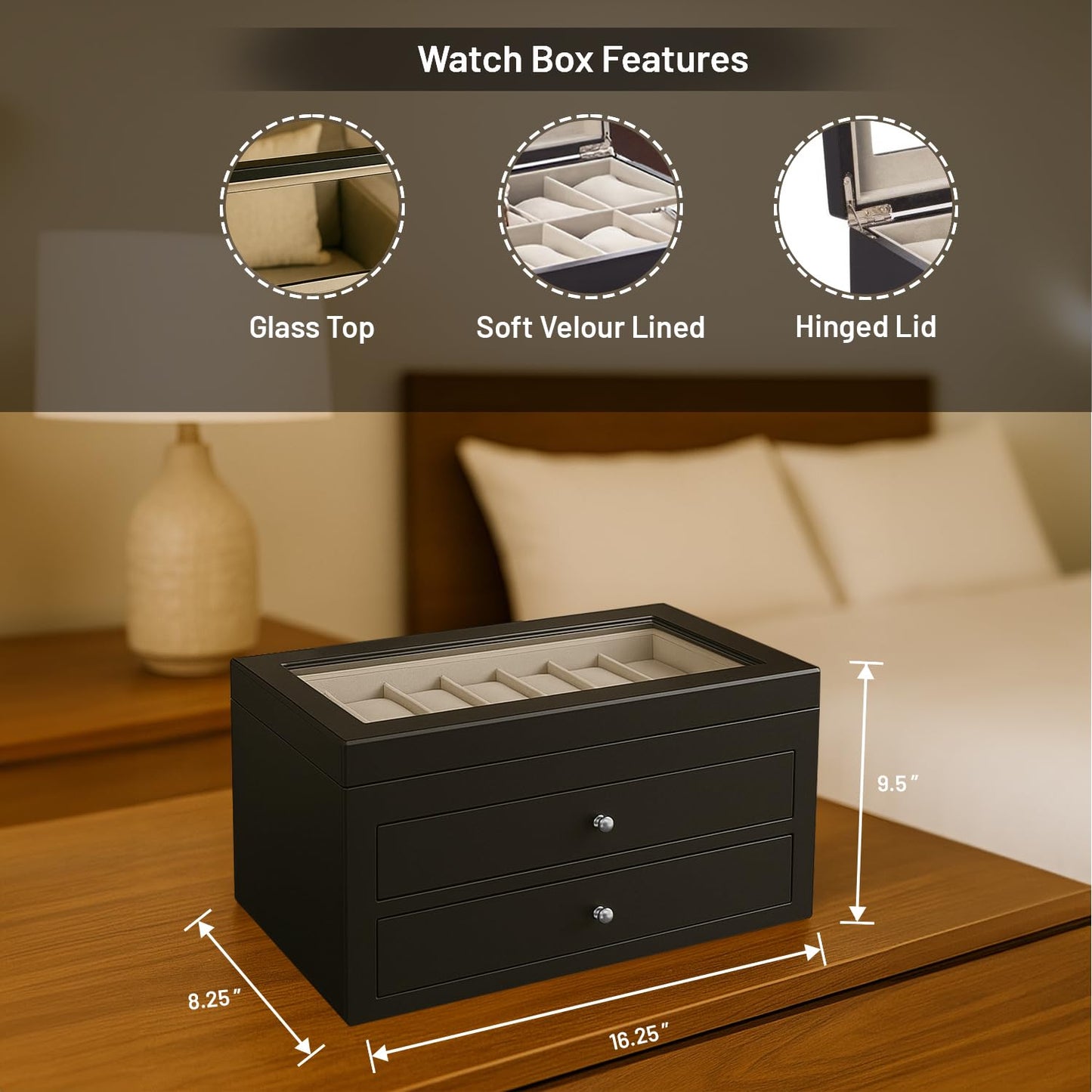 Black 36 Watch Case