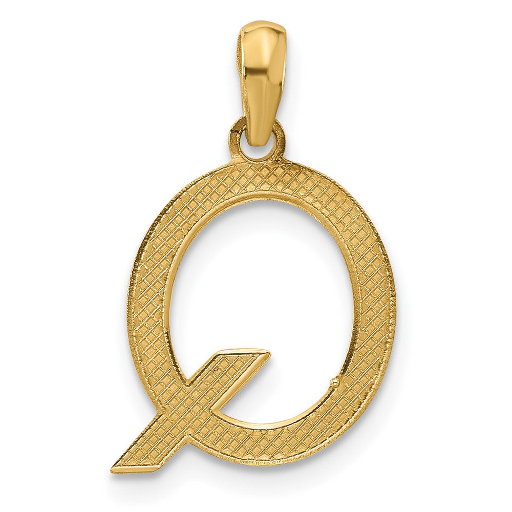 14k Yellow Gold Fancy Letter Q