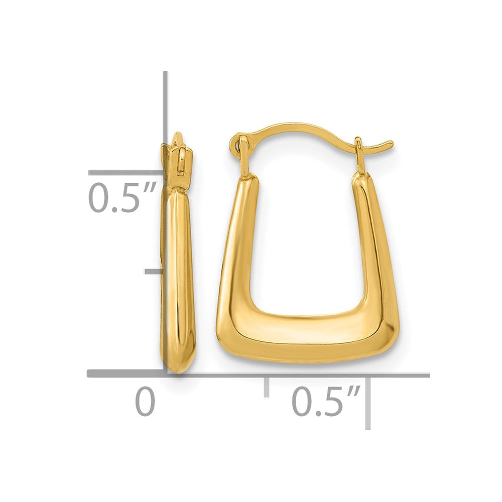 10K Polished Hollow Fancy Hoops