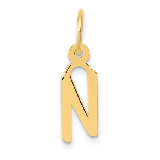 10k Small Slanted Block Initial N Charm