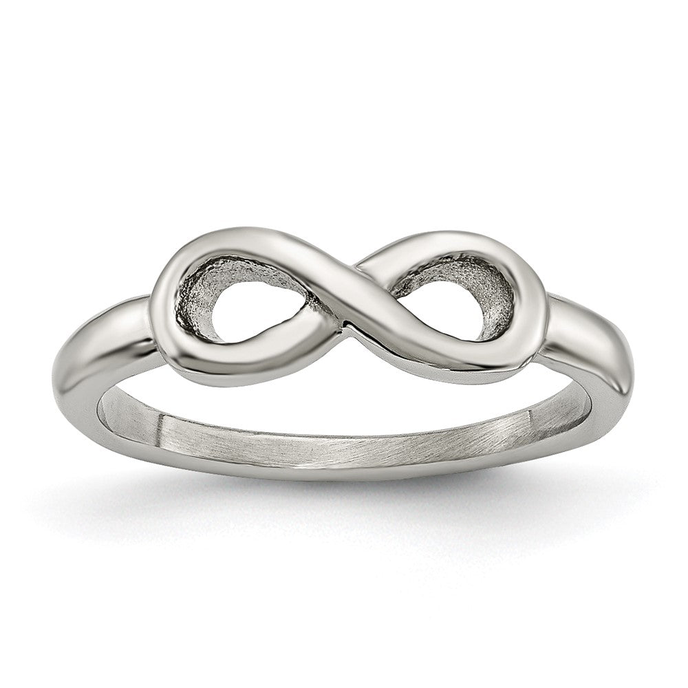 Stainless Steel Polished Infinity Symbol Ring Size - 9