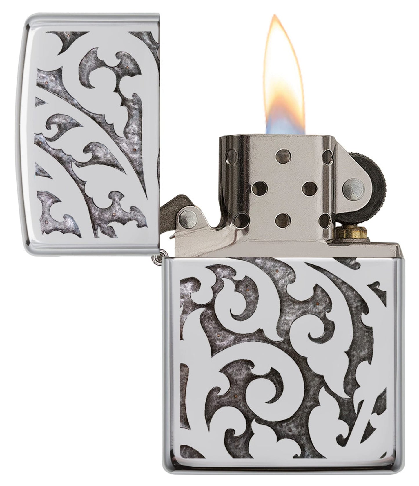 Zippo Filigree Design High Polish Chrome Pocket Lighter