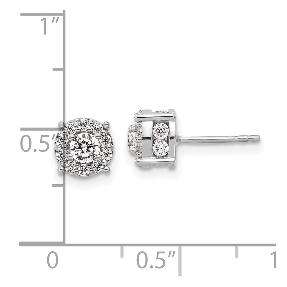 14k White Gold 1 carat Lab Grown Diamond VS/SI+ G+ Post Earrings