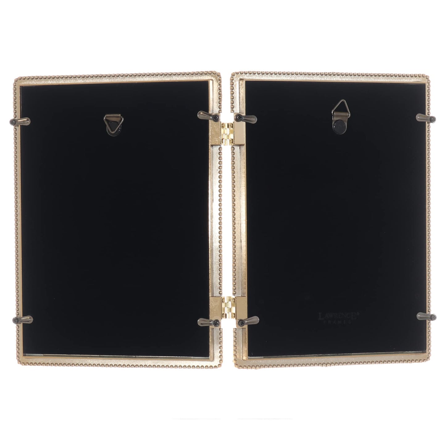 Beaded Trim Gold finish Double 5x7 frame - 5x7