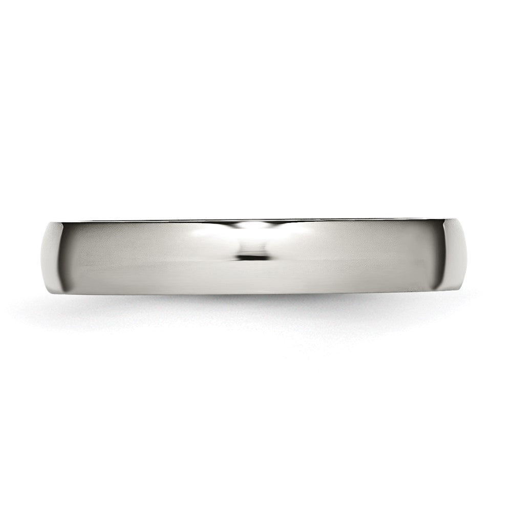 Titanium Polished 4mm Half Round Band Size - 5