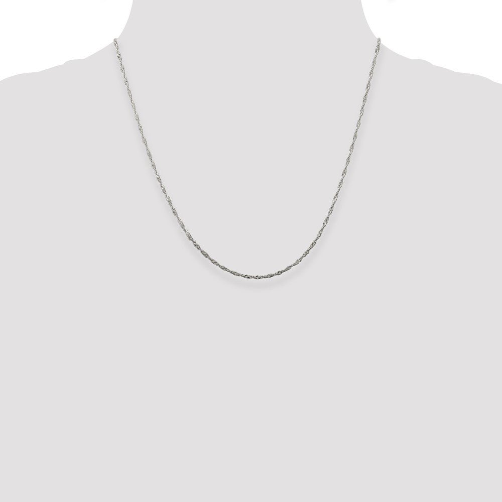 Sterling Silver Rhodium-plated 1.75mm Singapore Chain 20 Inches