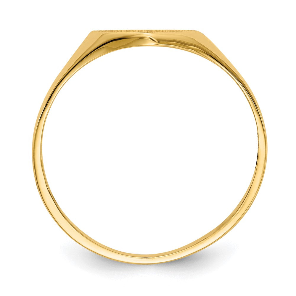 14k 5.5x7.5mm Closed Back Heart Signet Ring 6