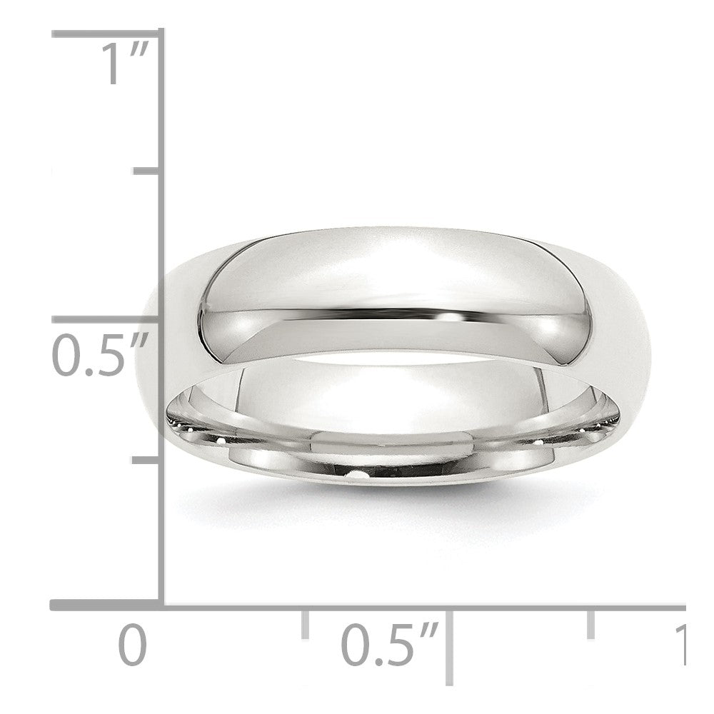 Sterling Silver 6mm Comfort Fit Size 5.5 Band