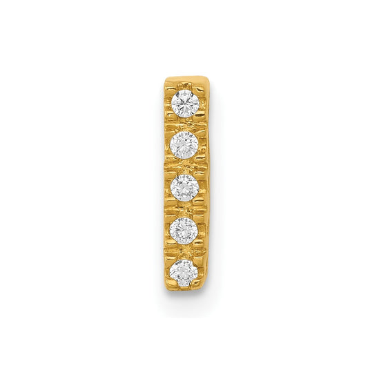 10K  Diamond Letter I Initial Charm