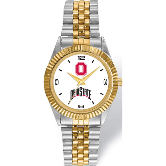 LogoArt Ohio State University Pro Two-tone Gents Quartz Watch QOSU165