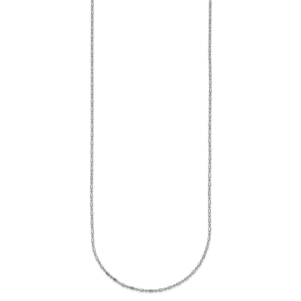 Sterling Silver Italian Made Platinum-plated Palline 16 inch with a 2 inch extention Chain