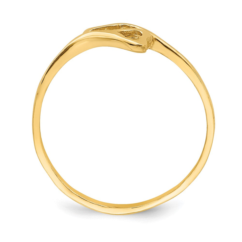 14k Double Heart Baby Ring Size 3