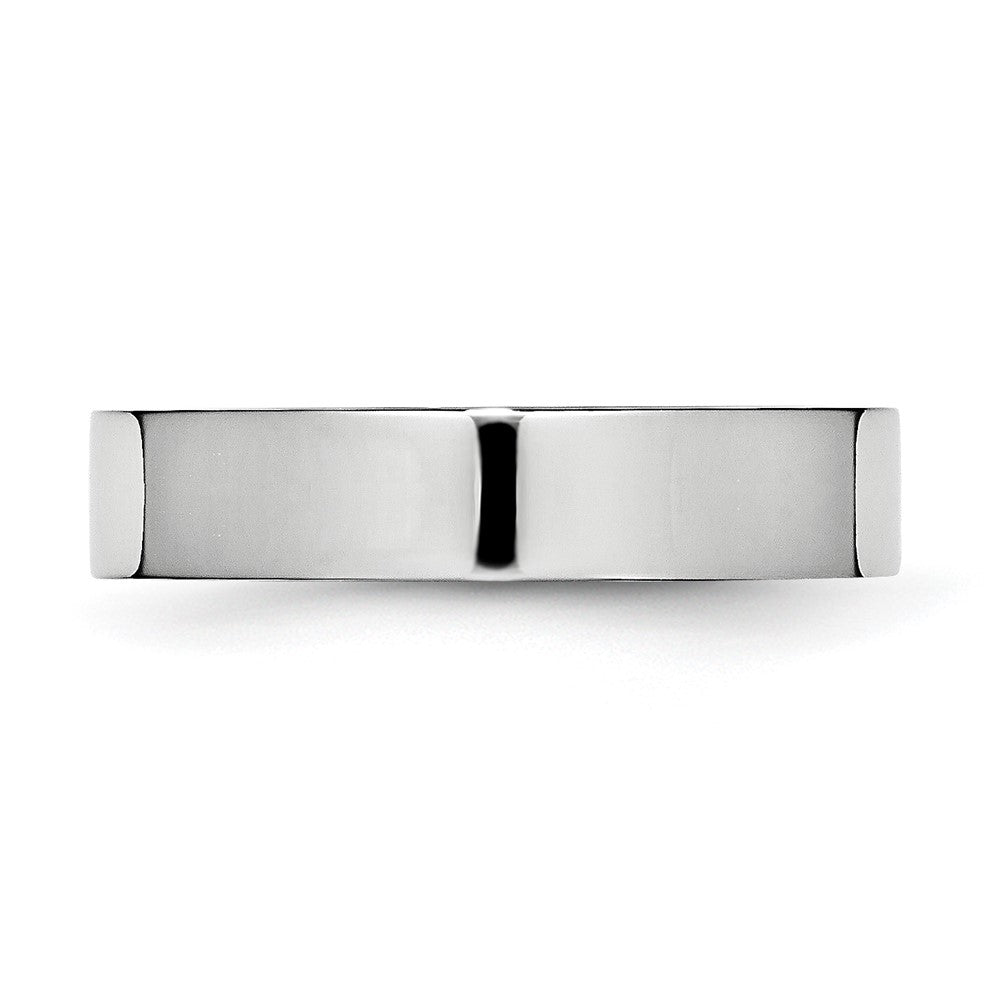 Cobalt Flat Polished 5mm Band Size - 12