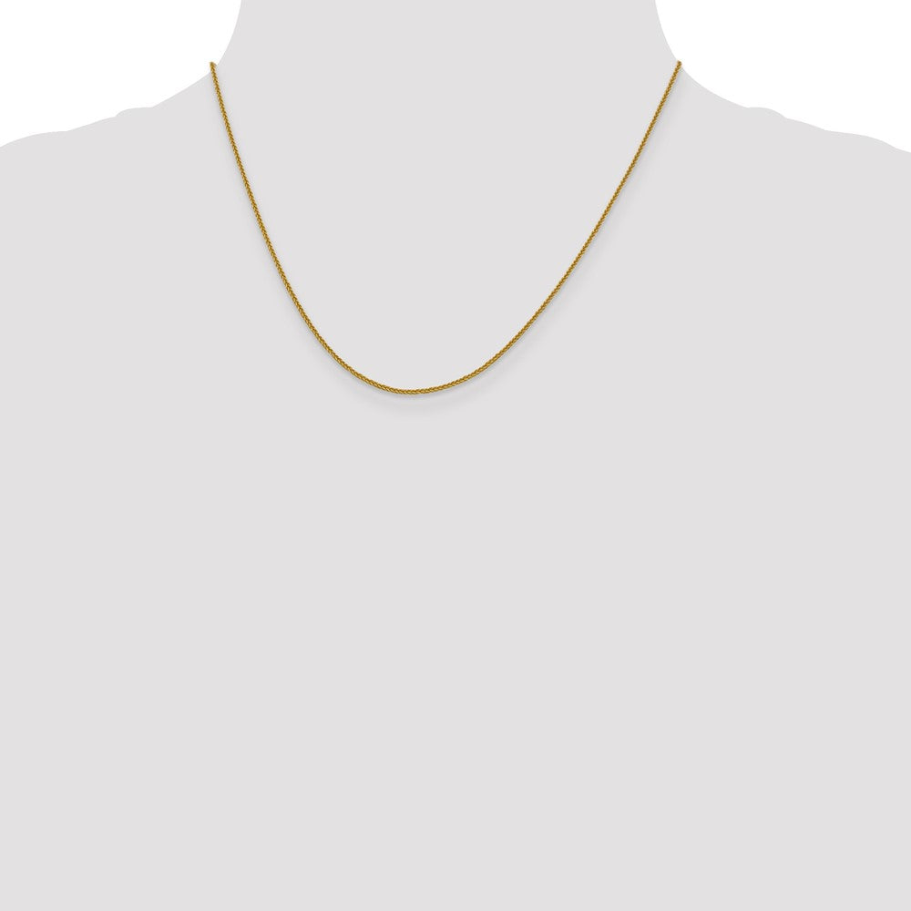 14K 1mm D/C Quadra Wheat Chain