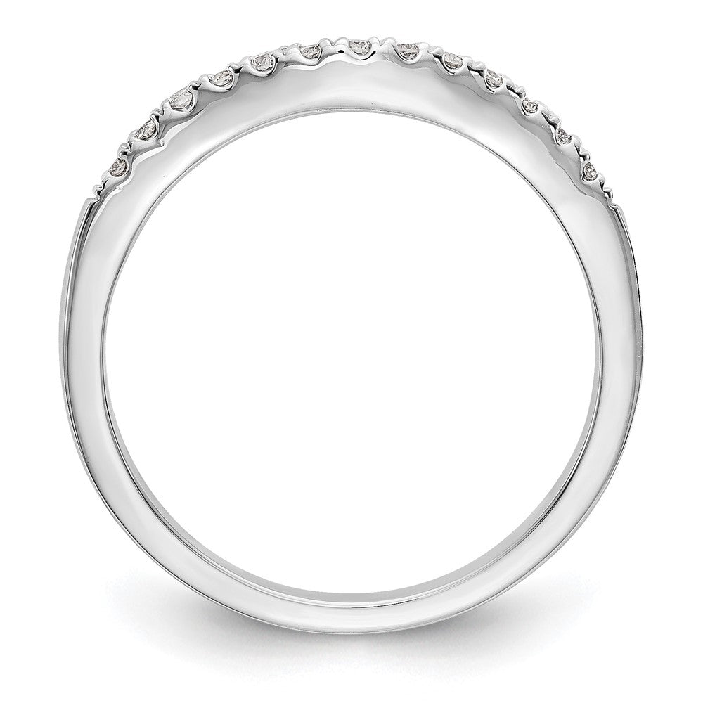 14k White Gold 1/4 carat Lab Grown Diamond VS/SI+ G+ Complete Band