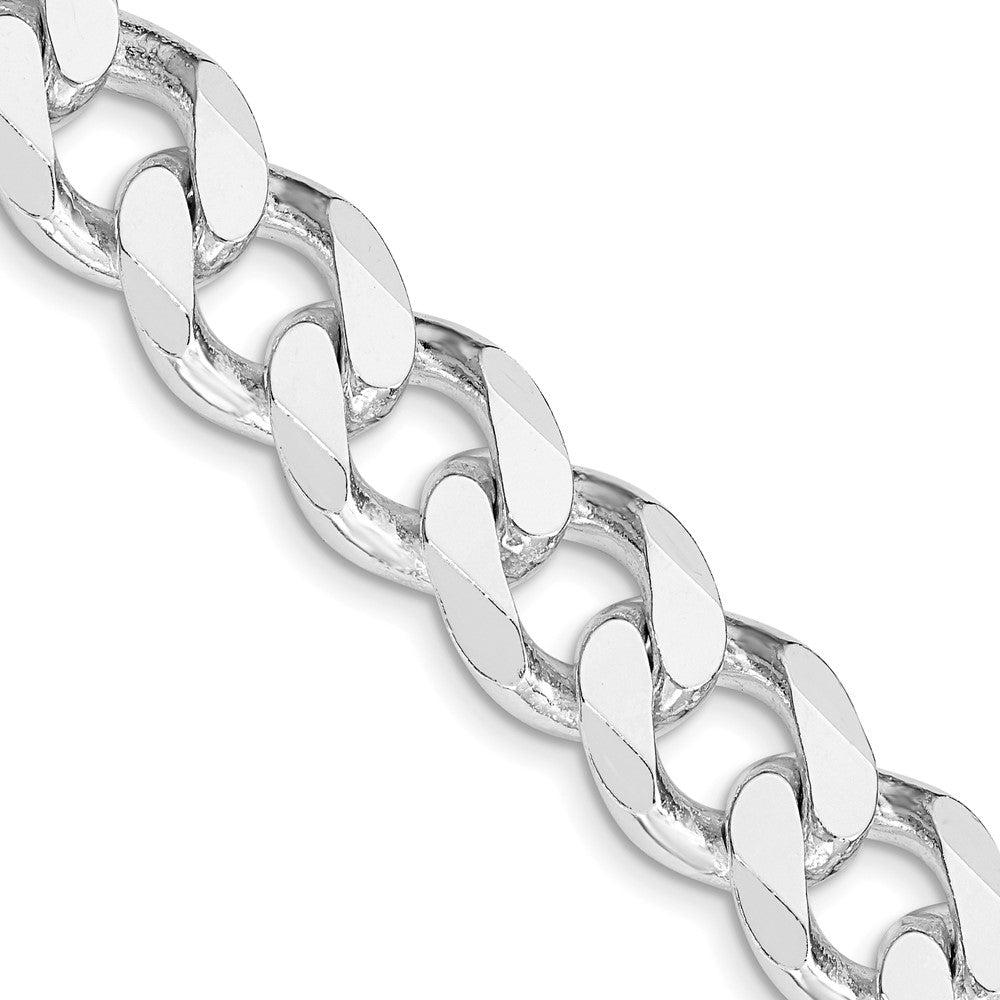 Sterling Silver Rhodium-plated 13mm Curb Chain 20 Inches