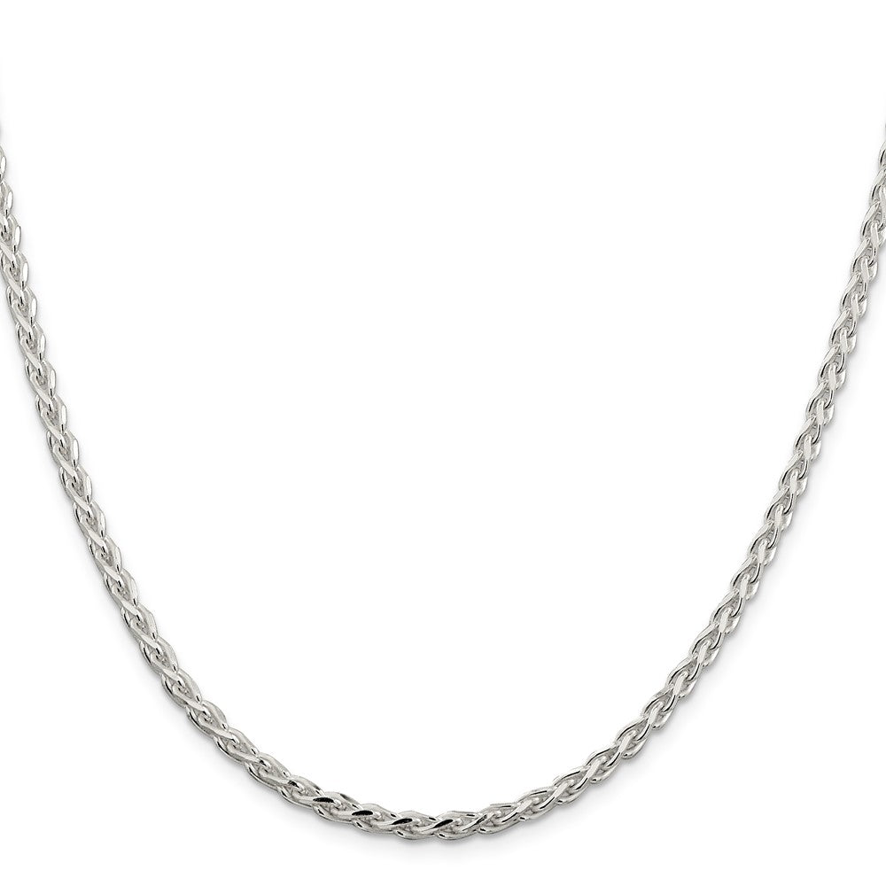 Sterling Silver 3.5mm Diamond-cut Spiga Chain 20 Inches