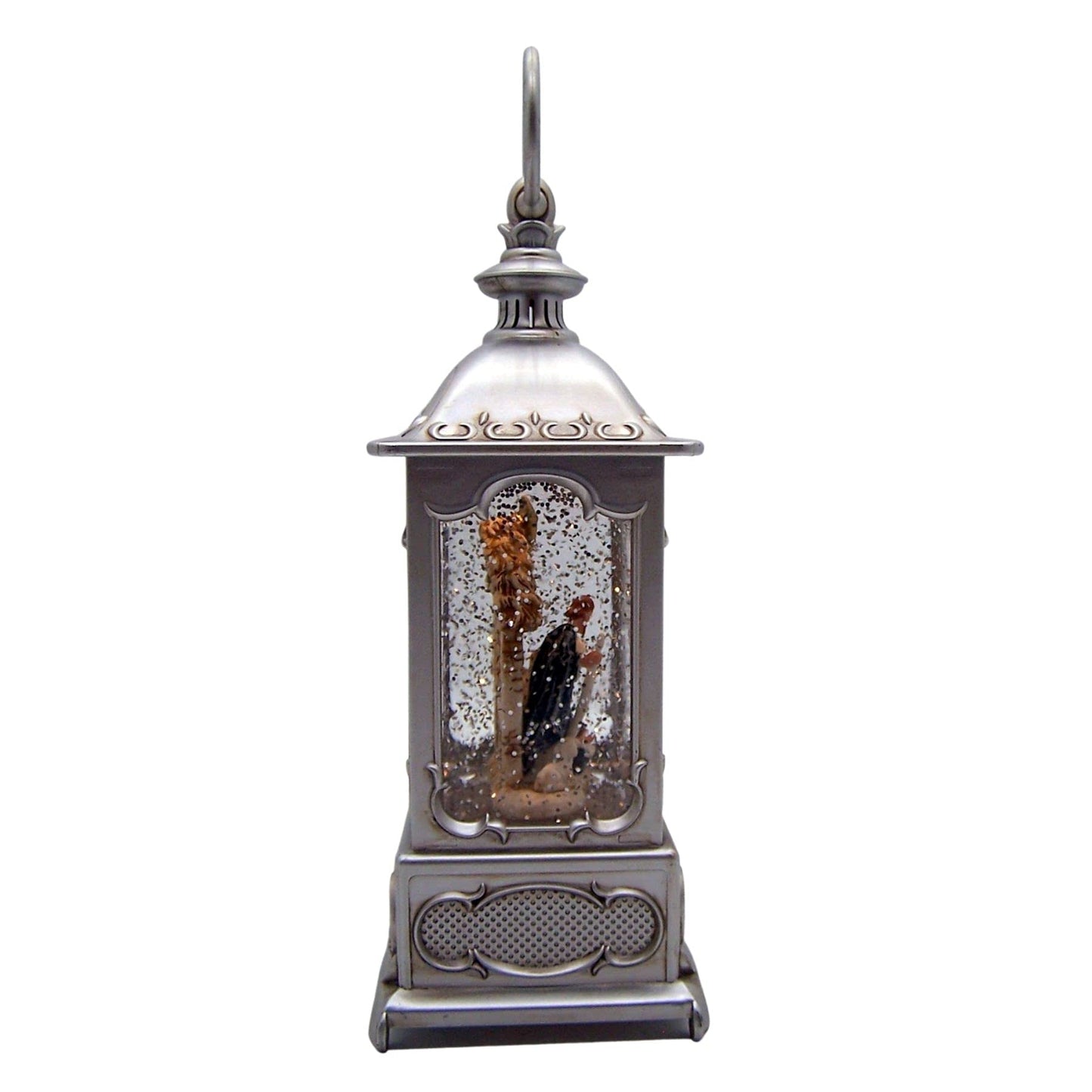 Roman Holy Family Pewter Led Swirl Lantern