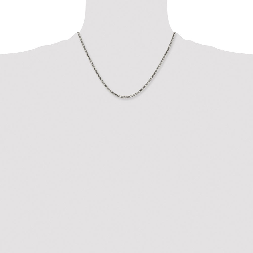 Titanium Polished 3.5mm 18in Cable Chain