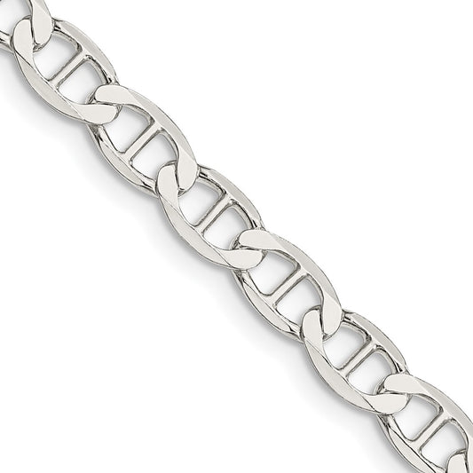 Sterling Silver 5.7mm Flat Anchor Chain 26 Inches