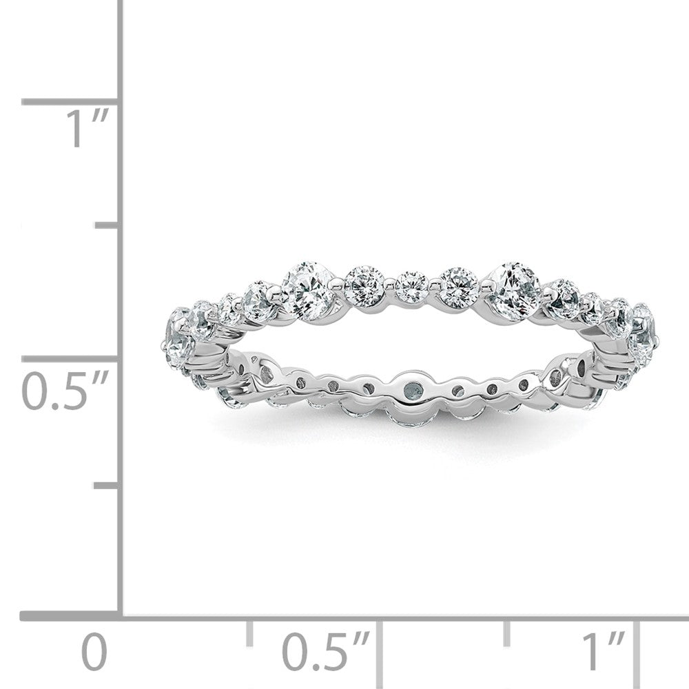 True Origin 14k White Gold 1 carat VS D E F Size 7 Eternity Band