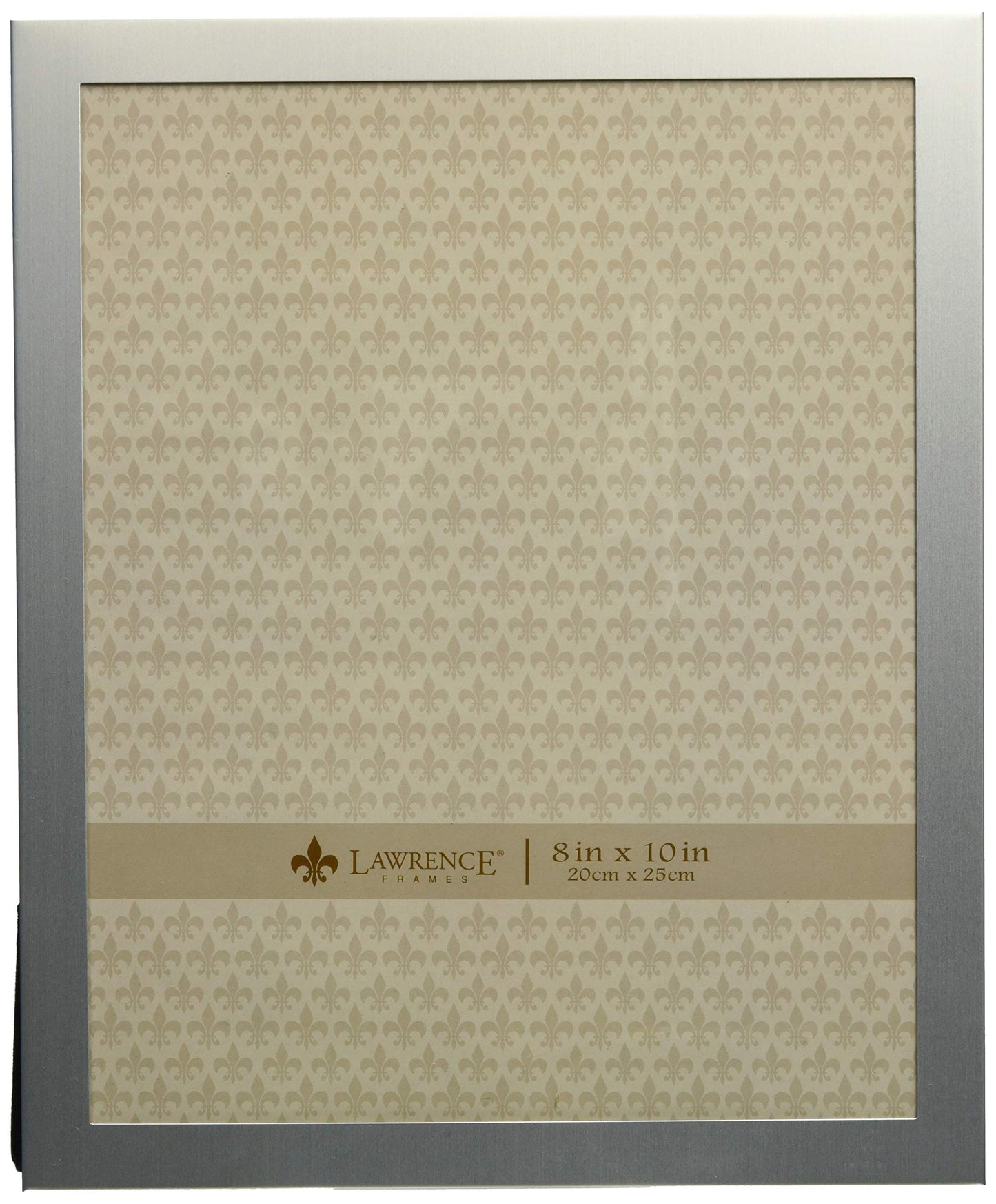 Lawrence Frames Brushed Silver 8x10 Metal Picture Frame