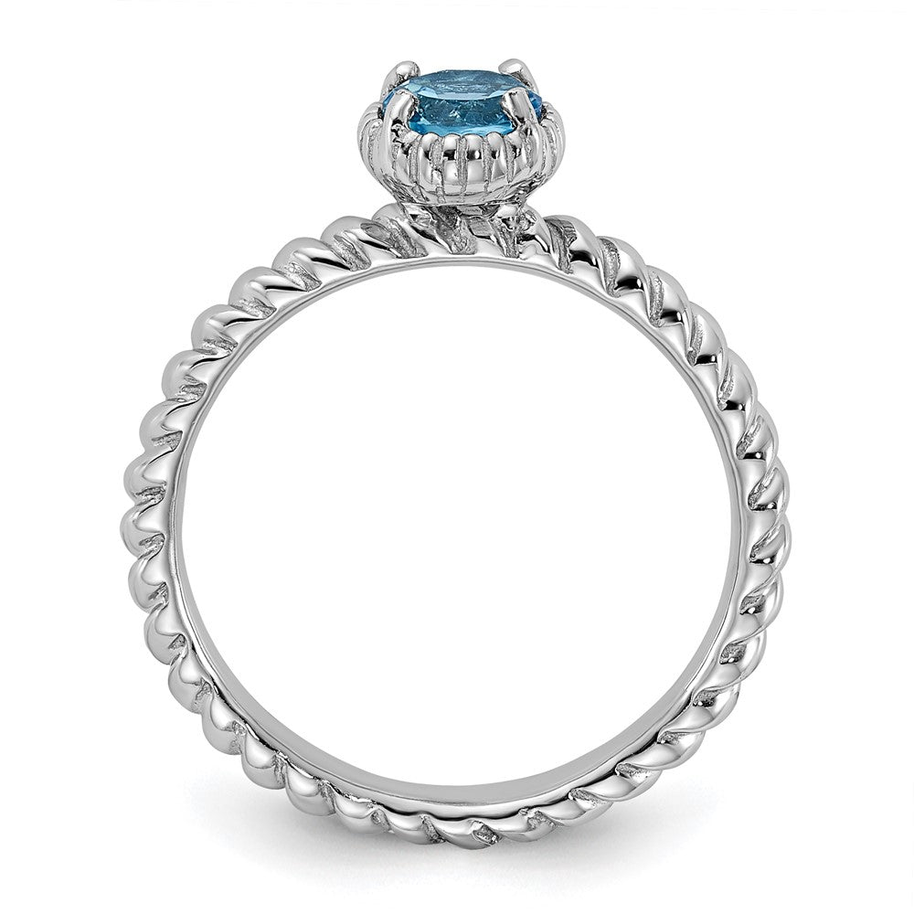 Sterling Silver Stackable Expressions Blue Topaz Ring