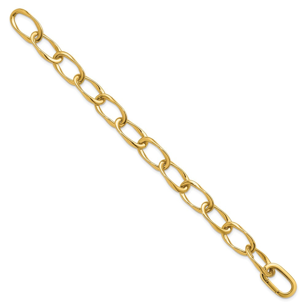 14K Polished Link Bracelet 7.5  inches