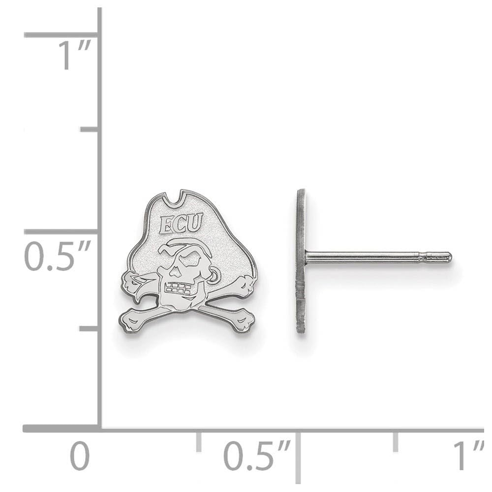 LogoArt Sterling Silver  East Carolina University Extra Small Post Earrings