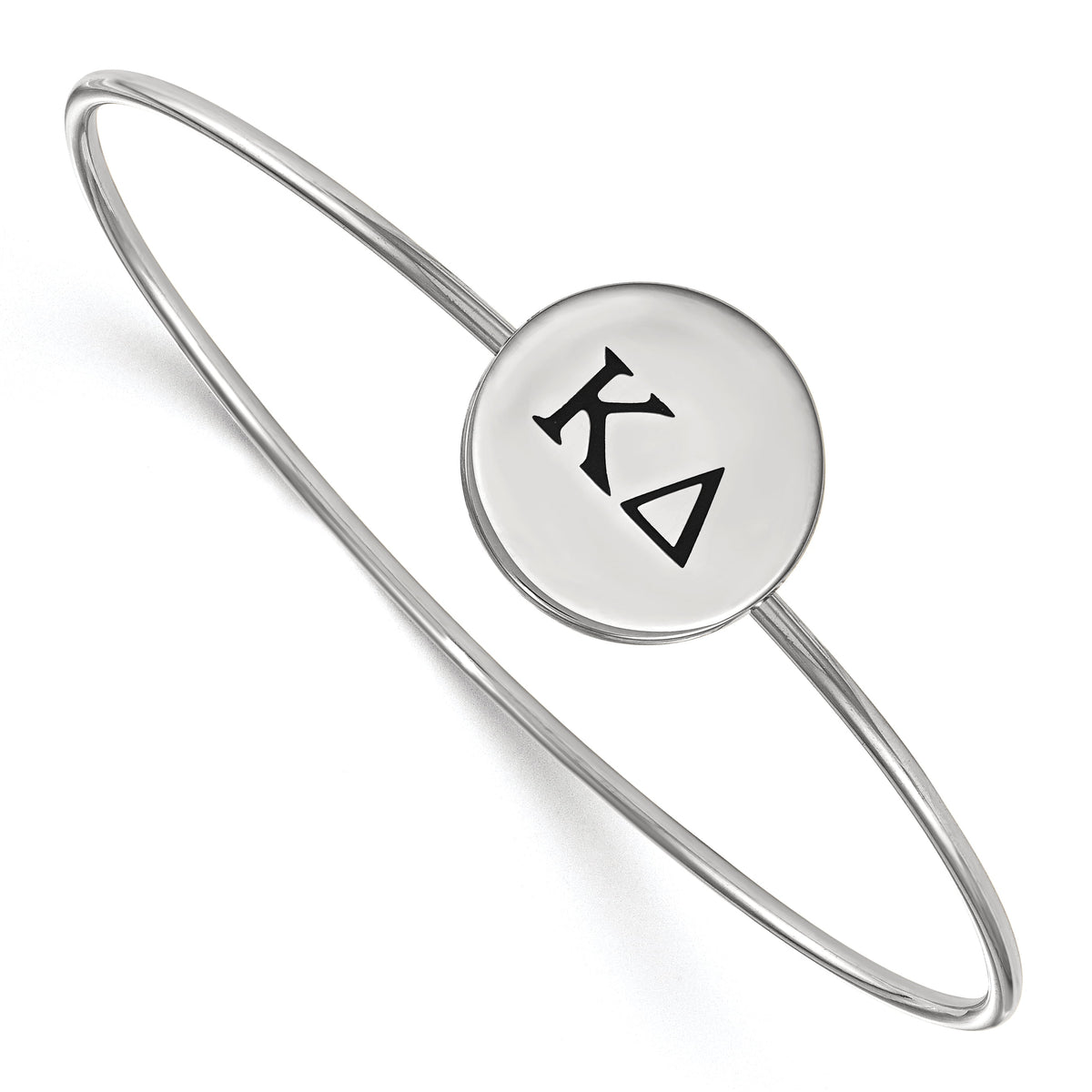 Sterling Silver Official Licensed Greek Sororities Kappa Delta (??) Enameled Slip-on Bangle