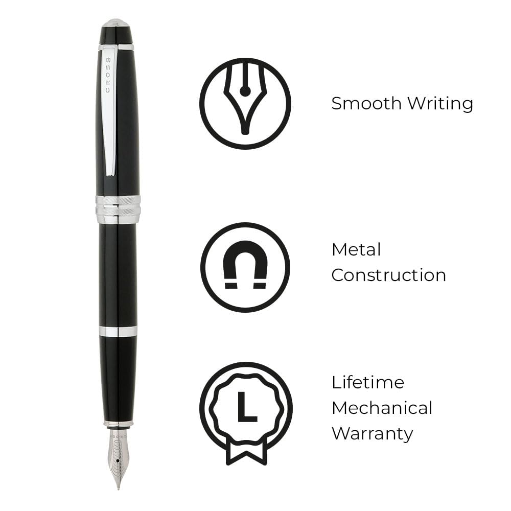 Cross Bailey™ Black Lacquer Medium Nib Fountain Pen