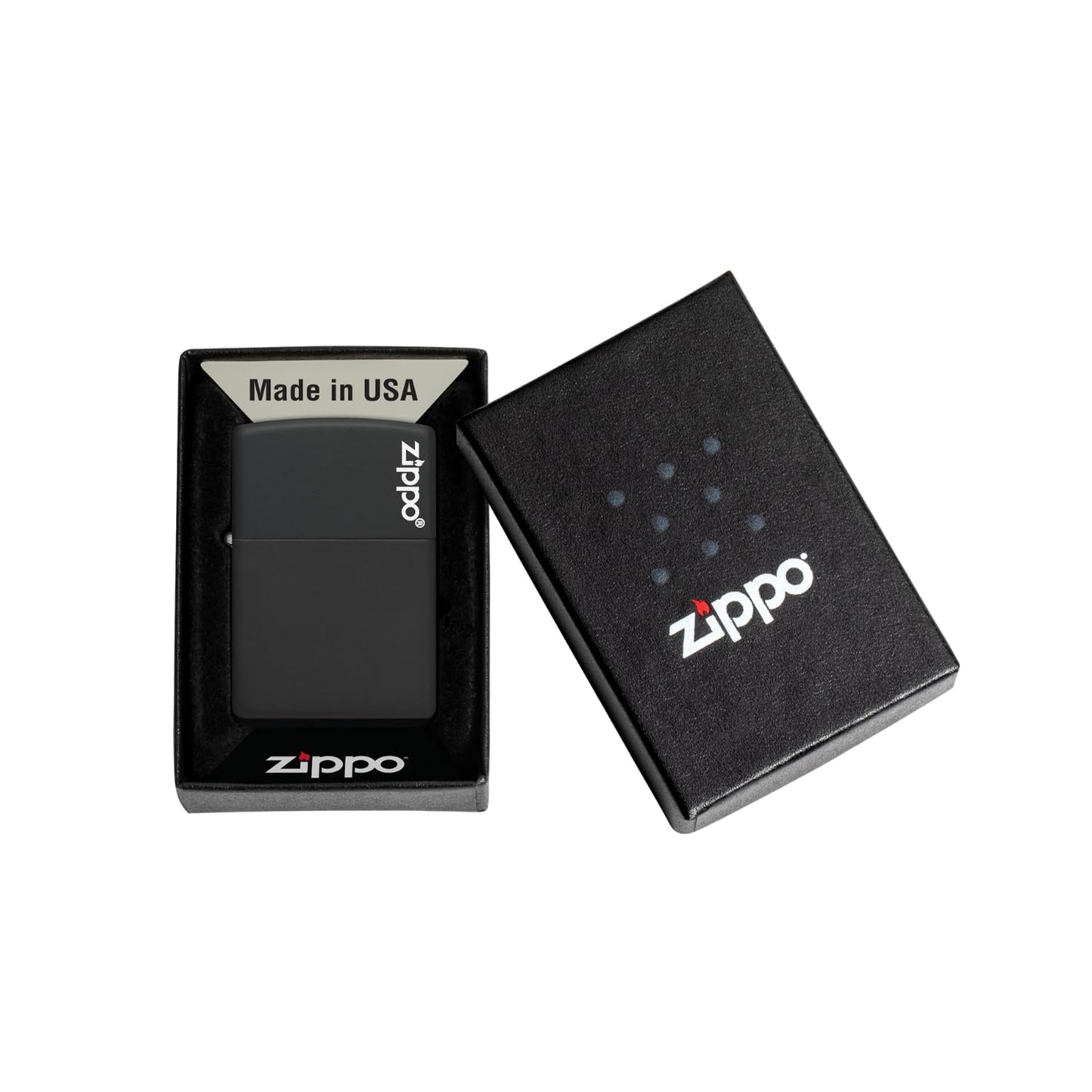 Zippo Classic Black Matte with Zippo Logo Pocket Lighter