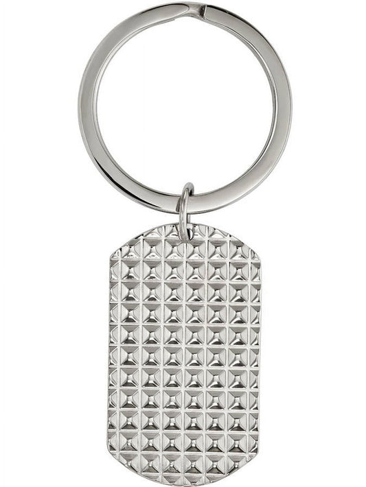 Primal Steel Stainless Steel Polished and Textured Key Chain