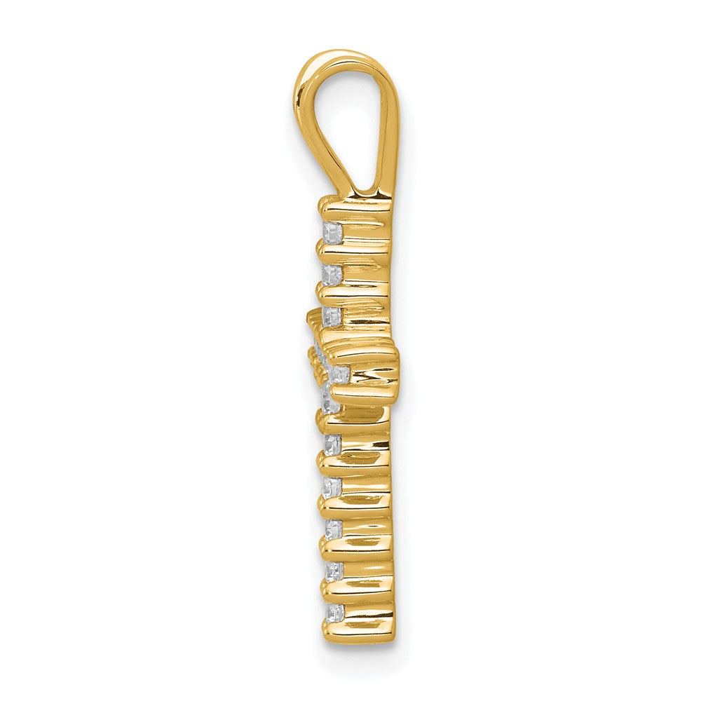 14k 1/4 carat Lab Grown Diamond VS/SI+ G+ Cross Pendant