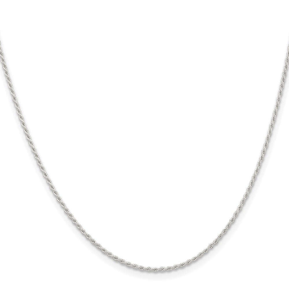 Sterling Silver 1.3mm Solid Rope Chain 16 Inches