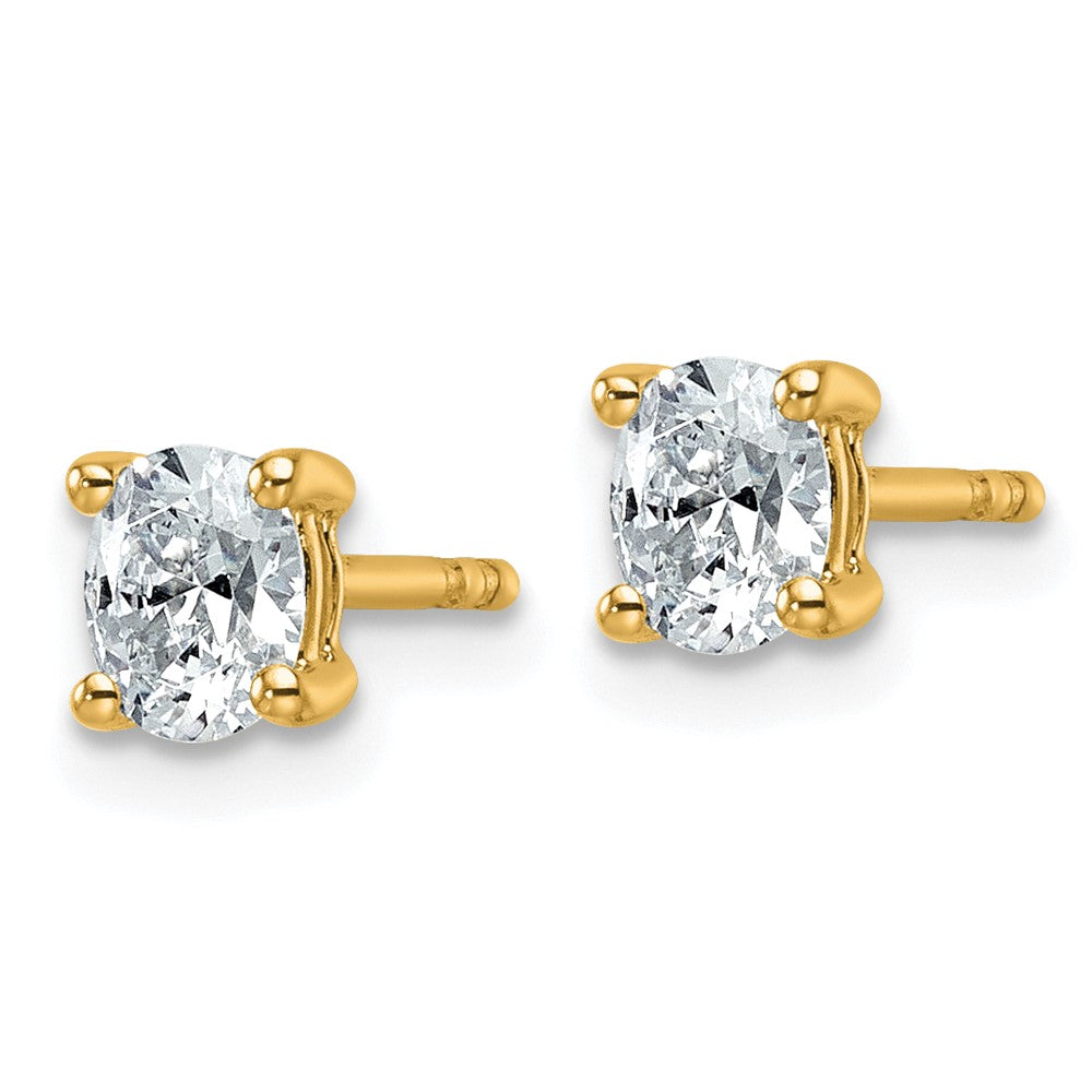 14ky Oval 5x4mm Post Earring Mountings