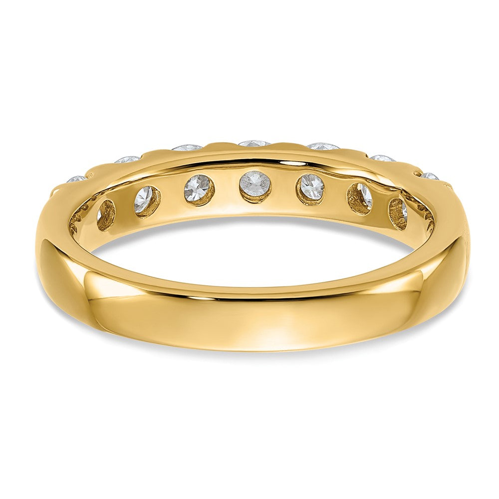 14ky 1ct. 7 Stone D E F Pure Light Moissanite Band