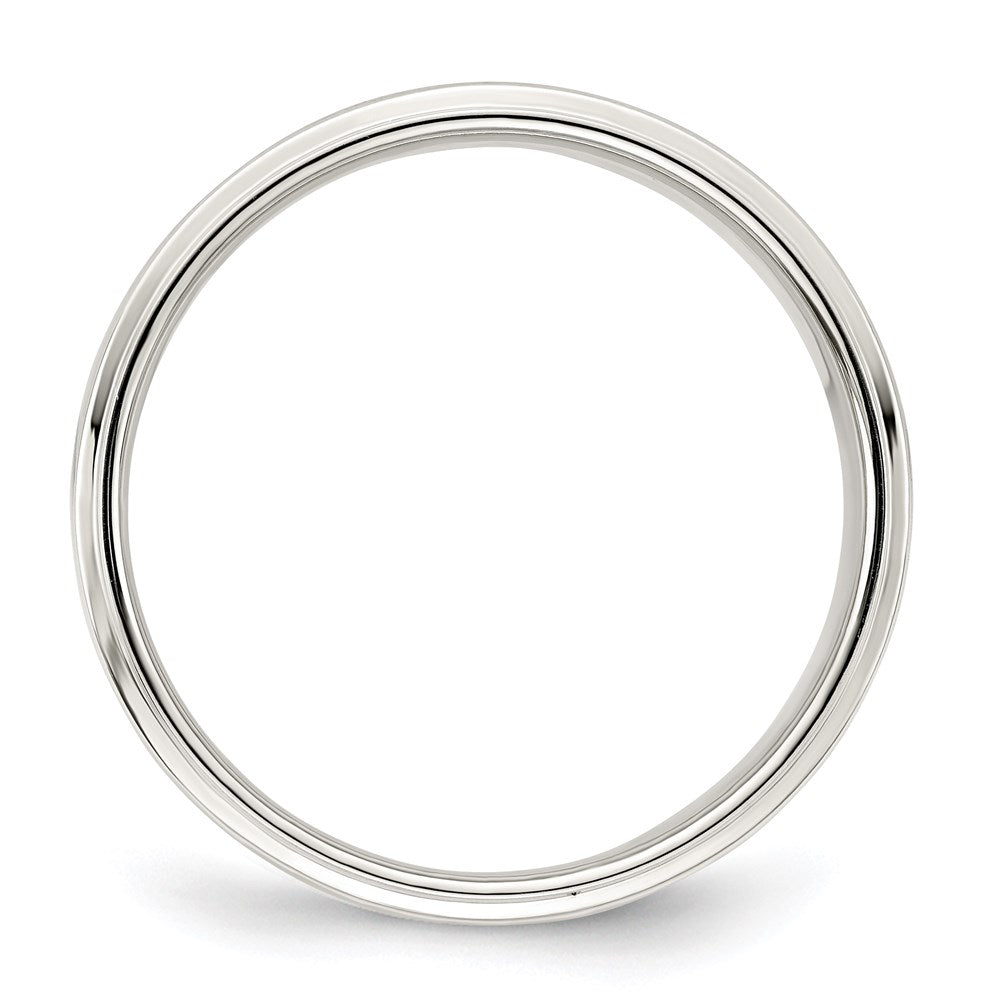 Sterling Silver 7mm Flat with Step Edge Size 6.5 Band